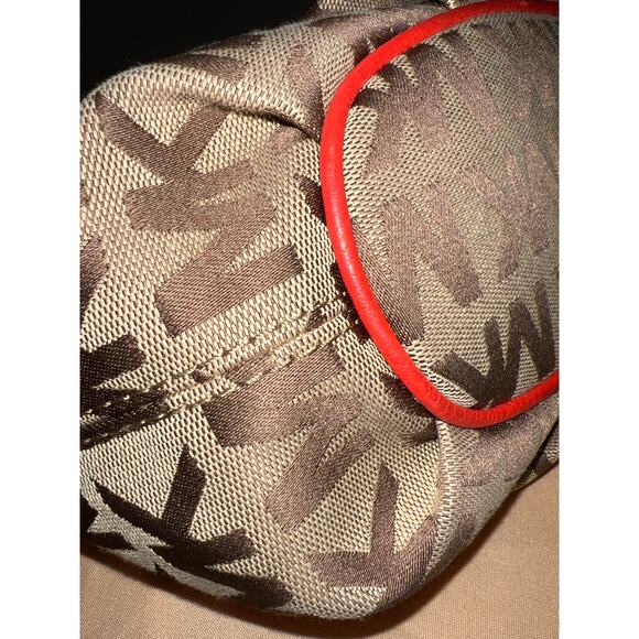 Michael Kors Canvas & Leather Tassel Shoulder Bag - Cream/Brown - EUC - Picture 10 of 17